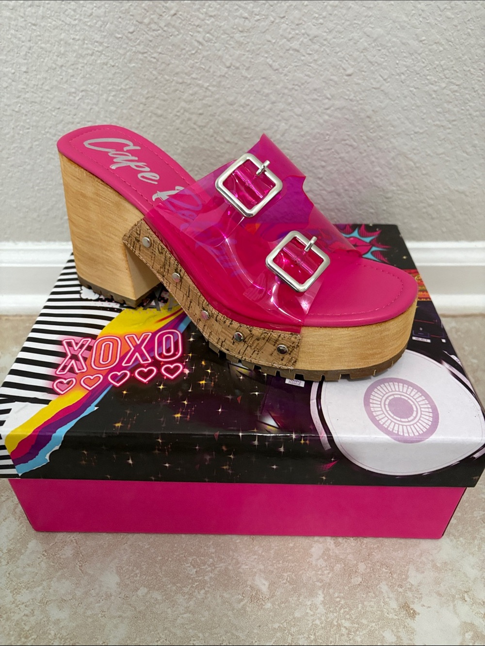 Double Buckle Platform Clogs